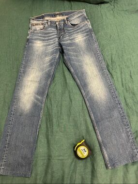 Nudie Men's Light Wash Blue Jeans - Classic Straight Fit